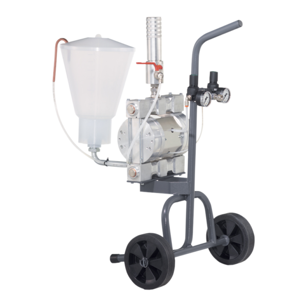 Pneumatische Membranpumpe 24 ALU kpl. mit Fahrgestell