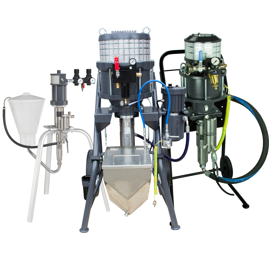 Pneumatic piston pumps